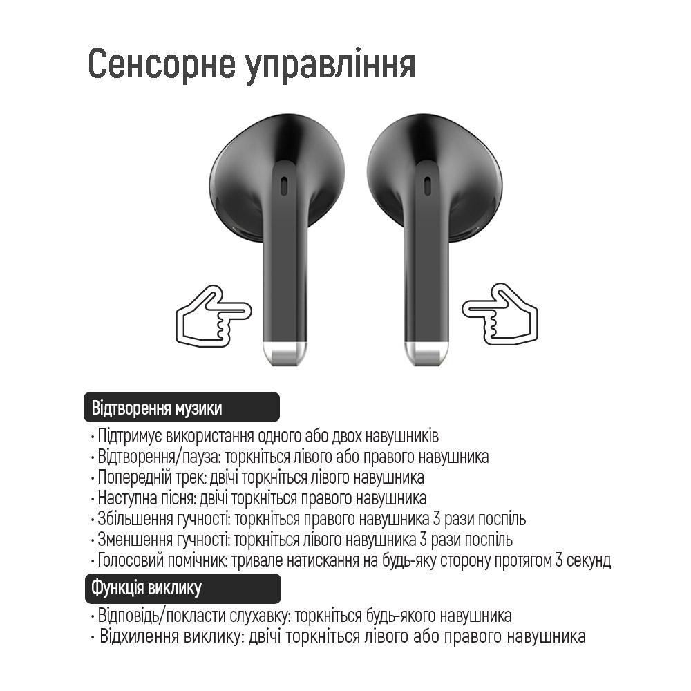 Навушники СolorWay Slim TWS-2 Earbuds Black (CW-TWS2BK) - фото 10