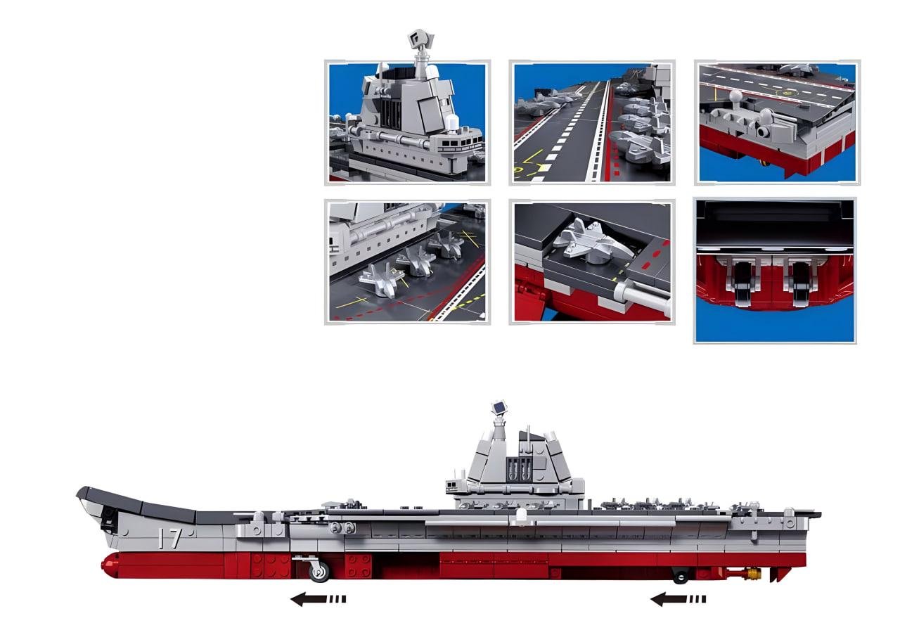 Конструктор Sluban Военный авианосец 584 дет. (M38-B1210) - фото 3 Конструктор Sluban Военный авианосец 584 дет. (M38-B1210) - фото 3