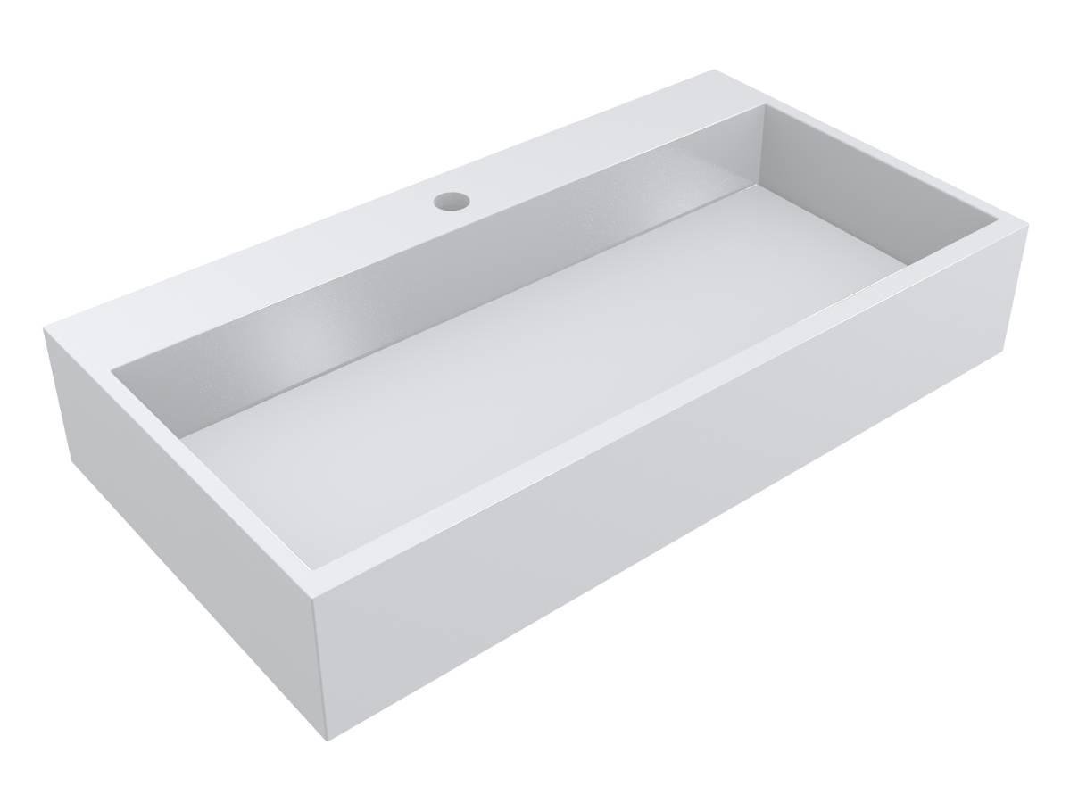 Умывальник Miraggio MARES 800 с литого мрамора глянцевый Белый (83994) Умывальник Miraggio MARES 800 с литого мрамора глянцевый Белый (83994)