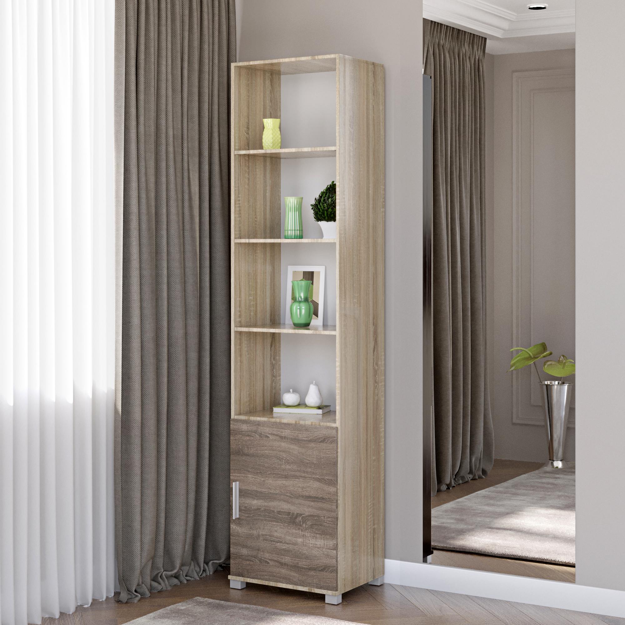 Шкаф-пенал открытый Эверест Бриз-14 Сонома/Трюфель (DTM-2282)