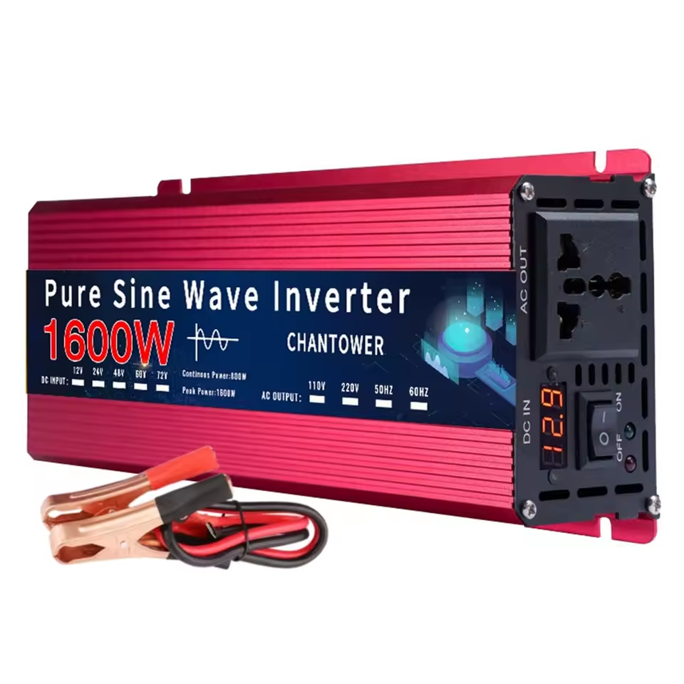 Інвертор 800w/1600w 12-220v чистий синус pure sine перетворювач напруги 12 в 220 м (2875164445)