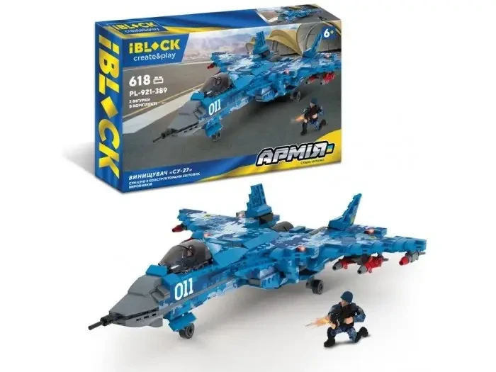 Конструктор Iblock Армия Истребитель СУ-27 618 деталей (мс2189кон-2) - фото 2 Конструктор Iblock Армия Истребитель СУ-27 618 деталей (мс2189кон-2) - фото 2