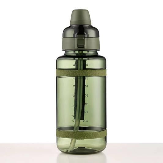 Пляшка спортивна з соломинкою із тритану 1000 мл Зелений (2839339938)