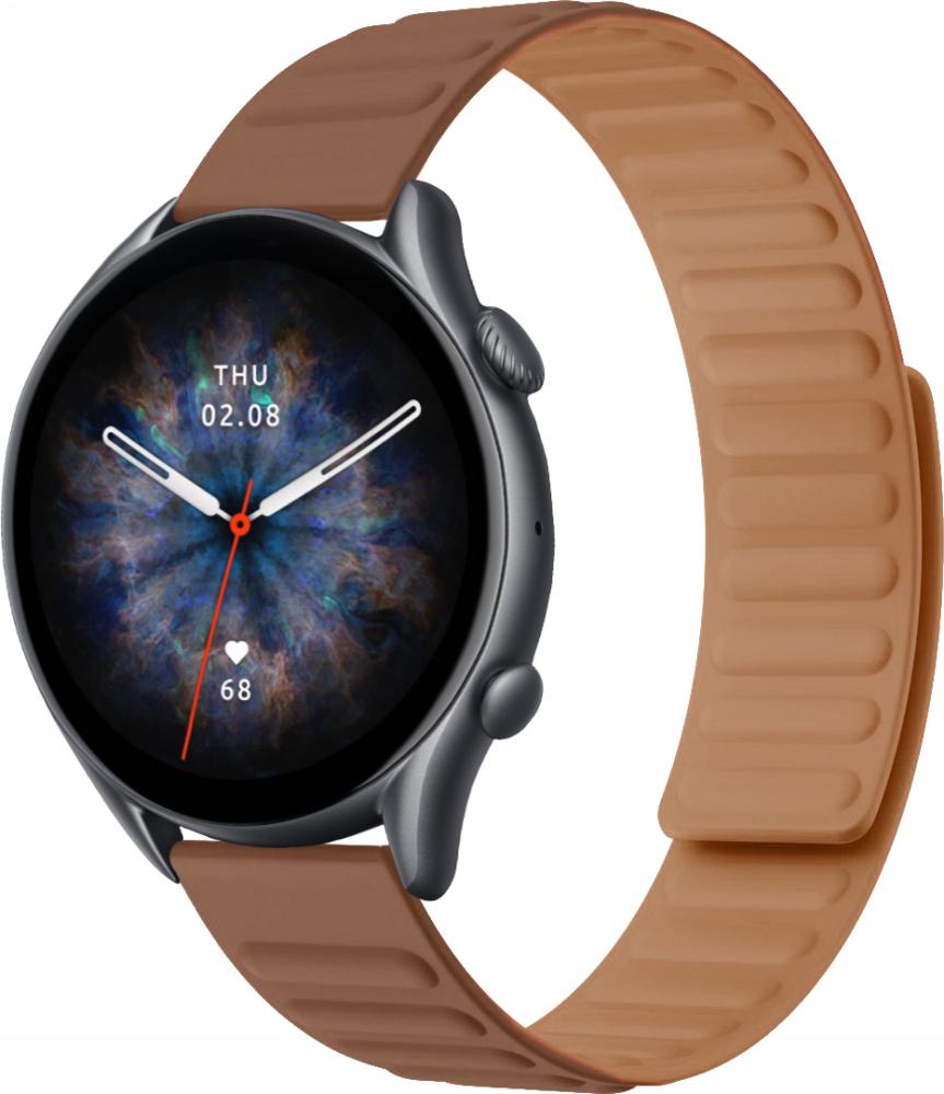 Ремешок Magneter для Amazfit GTR 3 Pro Brown (26654-30) Ремешок Magneter для Amazfit GTR 3 Pro Brown (26654-30)