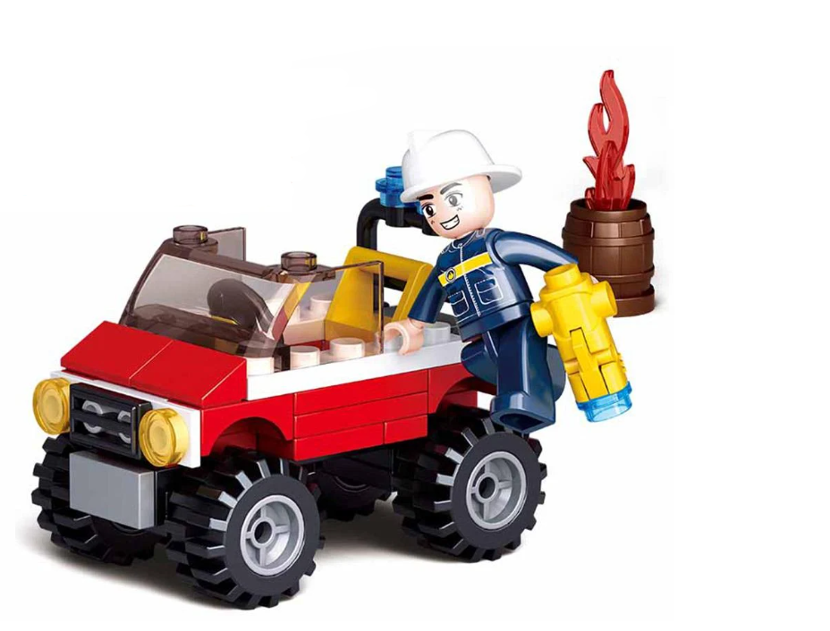 Конструктор Sluban Fire джип и фигурка 58 дет. (M38-B0621)