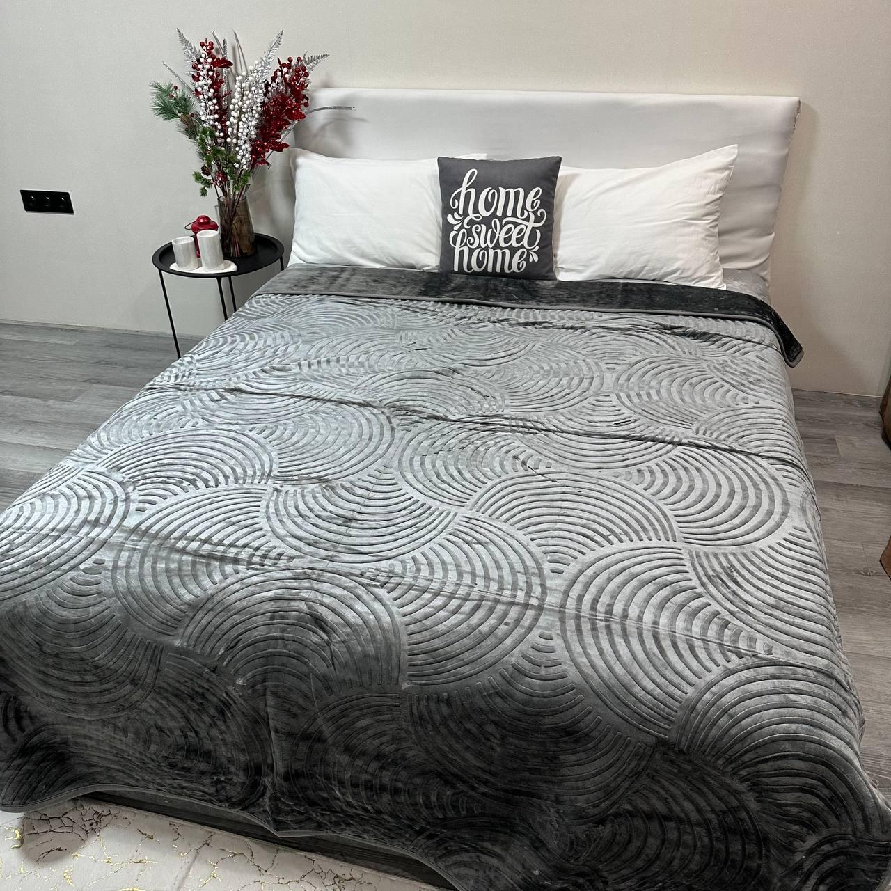 Покривало на ліжко акрилове 200x230 см Графітовий (P-акрил-15) - фото 5