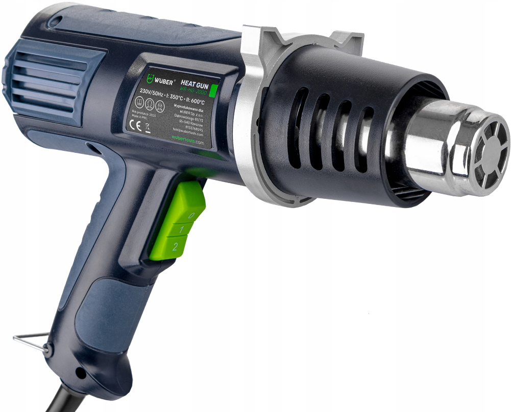 Фен будівельний Wuber з регулюванням температури 2000 Вт 600 ° C - фото 7 Фен будівельний Wuber з регулюванням температури 2000 Вт 600 ° C - фото 7