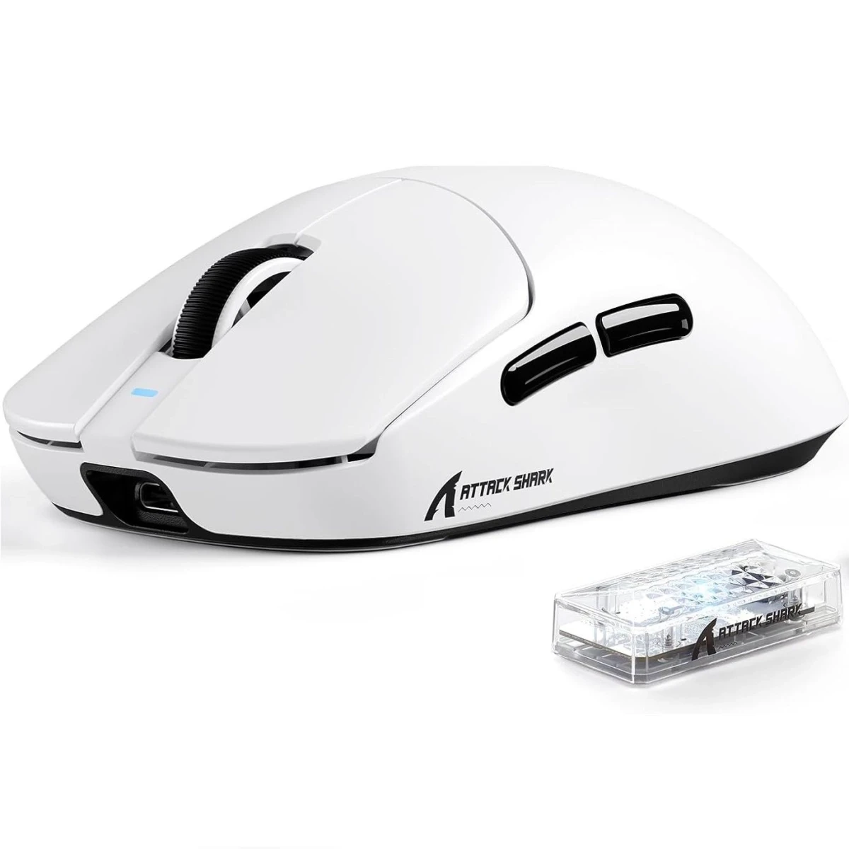 Компьютерная мышка attack shark X8 Ultimate 42000 DPI PAW3950MAX 8K Sensor Nordic 54L15 White (32646437)