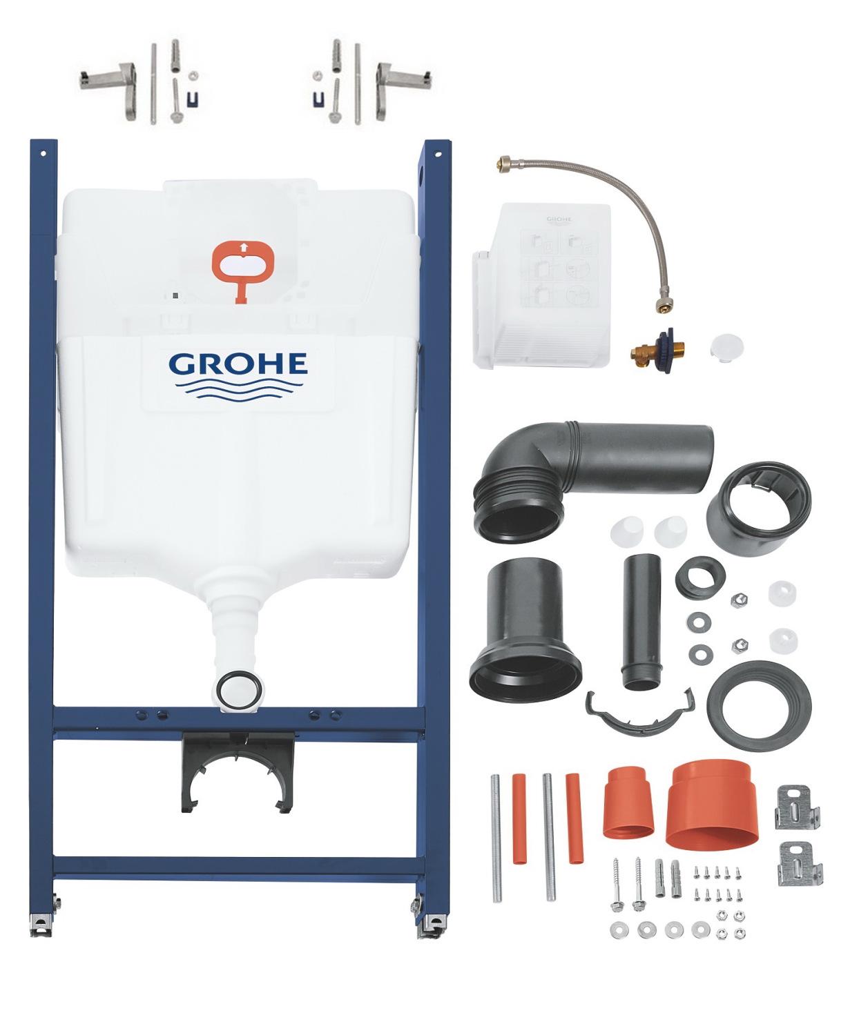 Комплект инсталляции Grohe SOLIDO 39186000 с унитазом кнопка Хром (82605) - фото 3