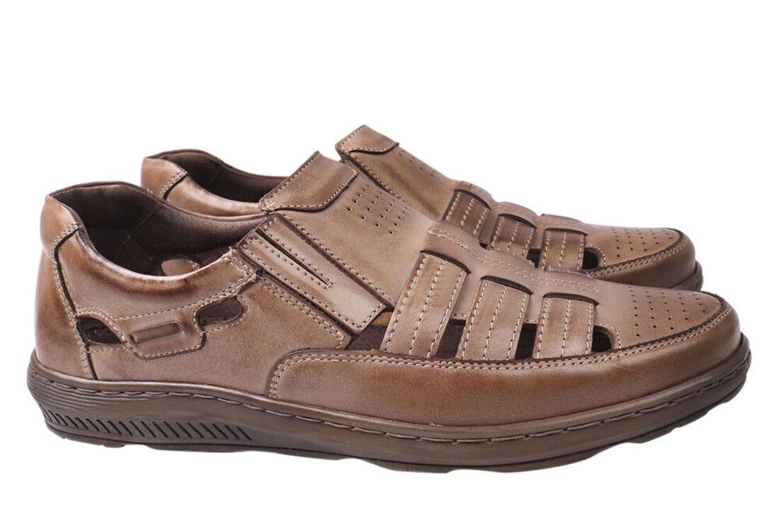 Туфлі чоловічі Giorgio зі шкіри на низькому ходу р. 44 Капучіно (14-21LTC)