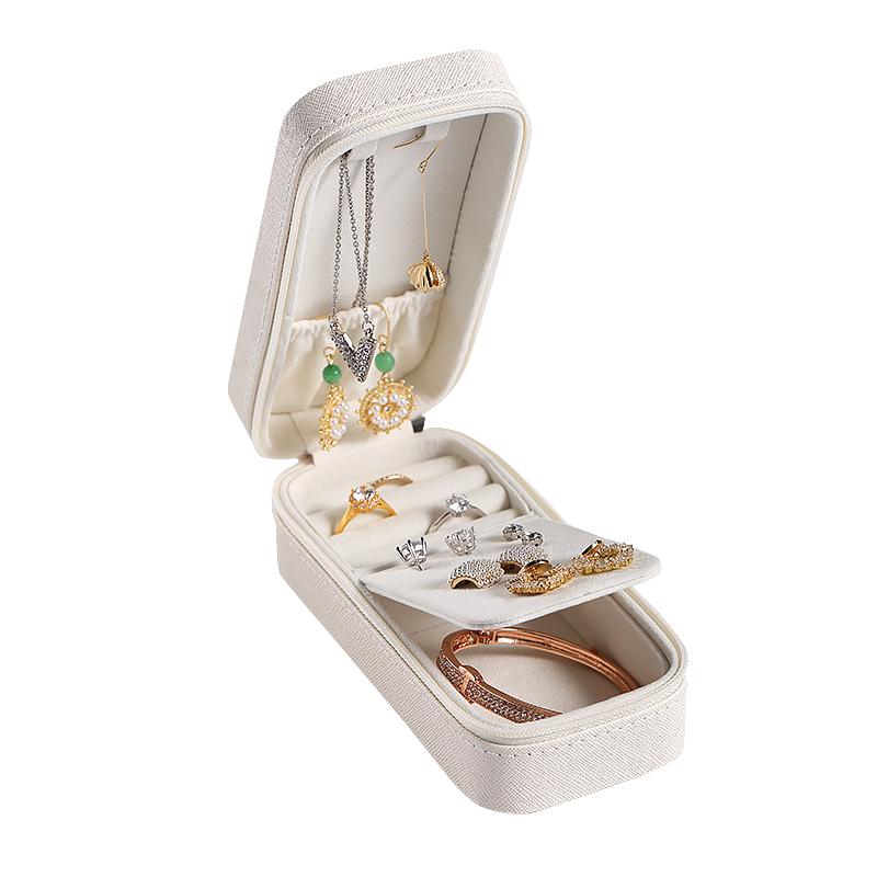 Шкатулка Casegrace SP-01185 для украшений и ювелирных изделий портативная 15х6,5х4,8 см White