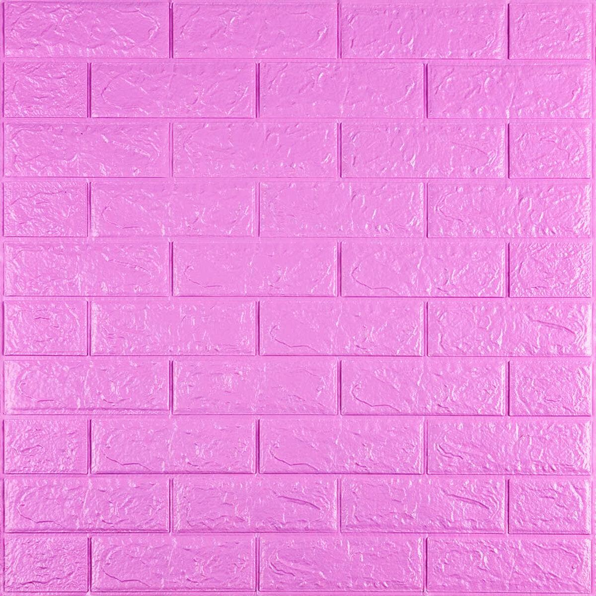 3D панель самоклеющаяся кирпич 700х770х5 мм 14-5 Пурпурный (SW-00001334)