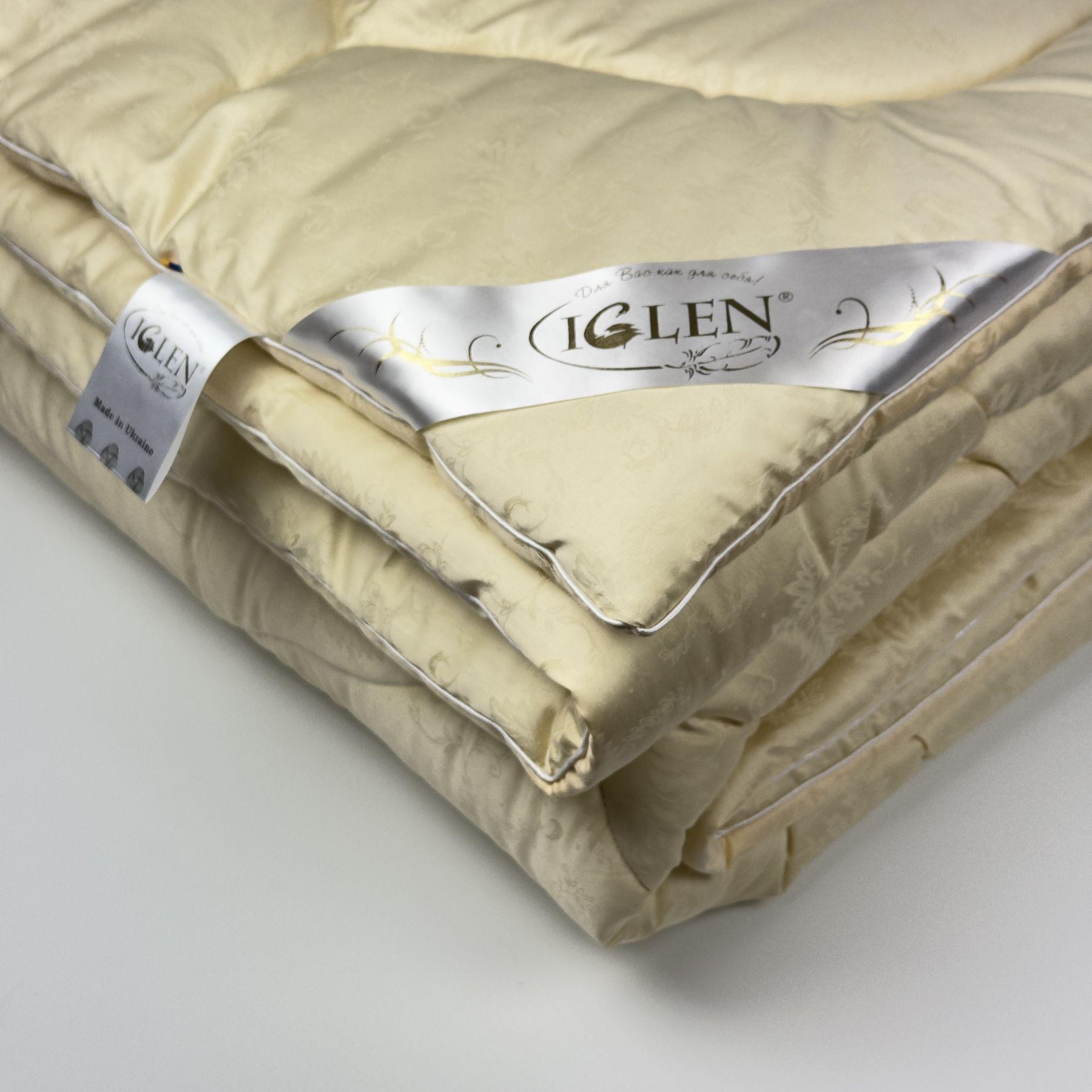 Одеяло демисезонное из овечьей шерсти IGLEN в жаккардовом дамаске 172x205 см (17220551) - фото 3