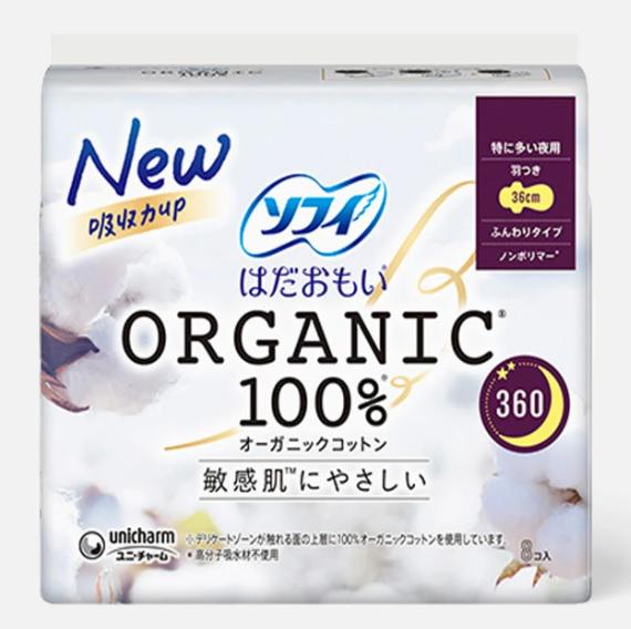 Прокладки с крылышками Unicharm Sofy Organic Cotton 8 шт. (9e432b66-7b7a-11f1-a38d-dd843cb7e798)