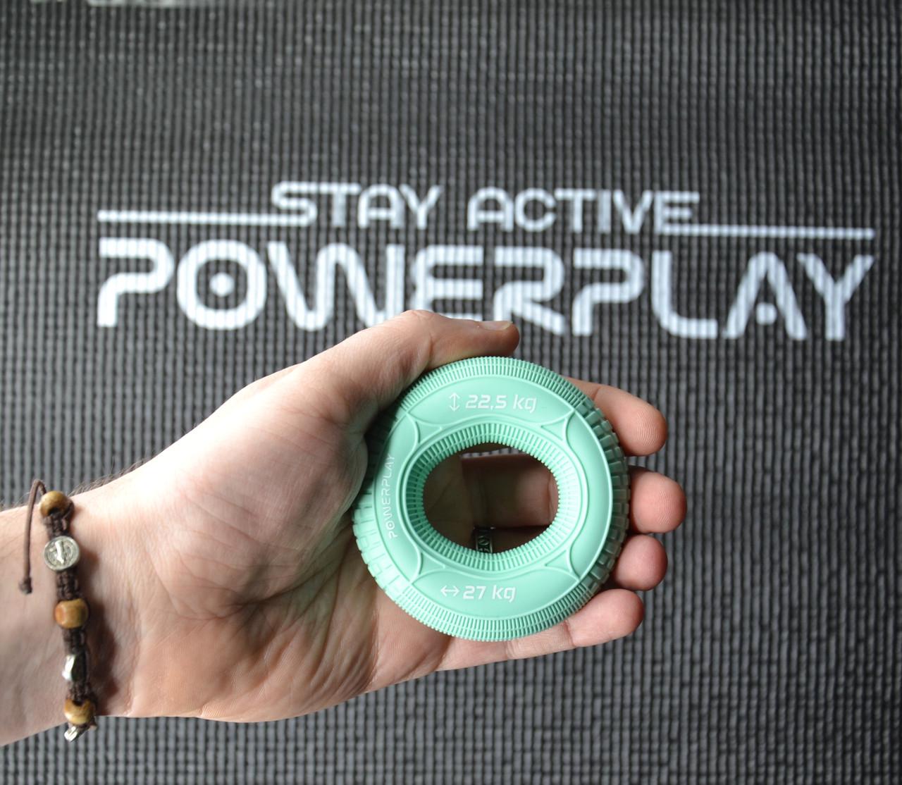 Эспандер кистевой силиконовый PowerPlay PP-4330 Hand Grip Loops Medium 22,5-27 кг Мятный (A-012893) - фото 3