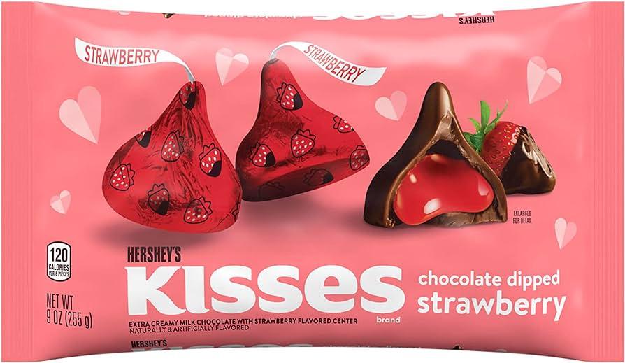 Цукерки Hershey's KISSES Chocolate Dipped Strawberry 255 г (2123444234)