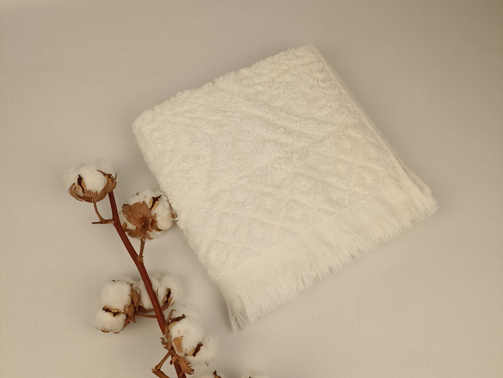 Рушник Philippus Delux Cotton Puket 50х90 см Молочний (Е949)