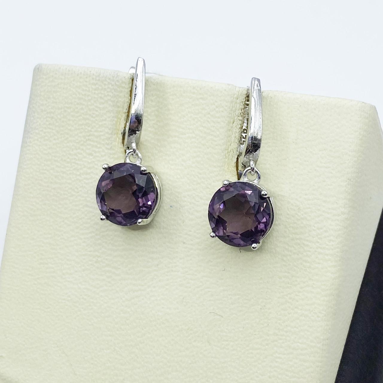 Серьги серебряные с аметистовым кварцем 4,59 г (2241045261)