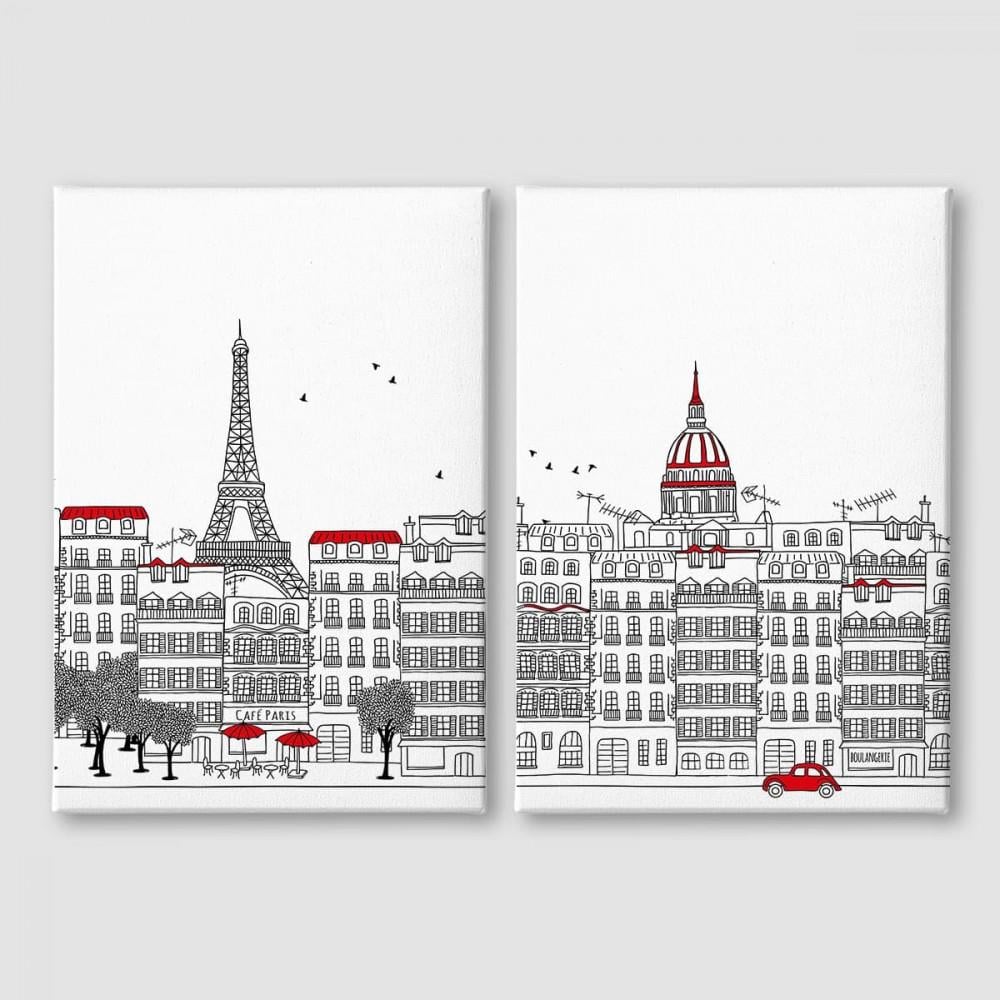 Картина модульная Malevich Store Paris из двух частей 123x80 см (MK21218)