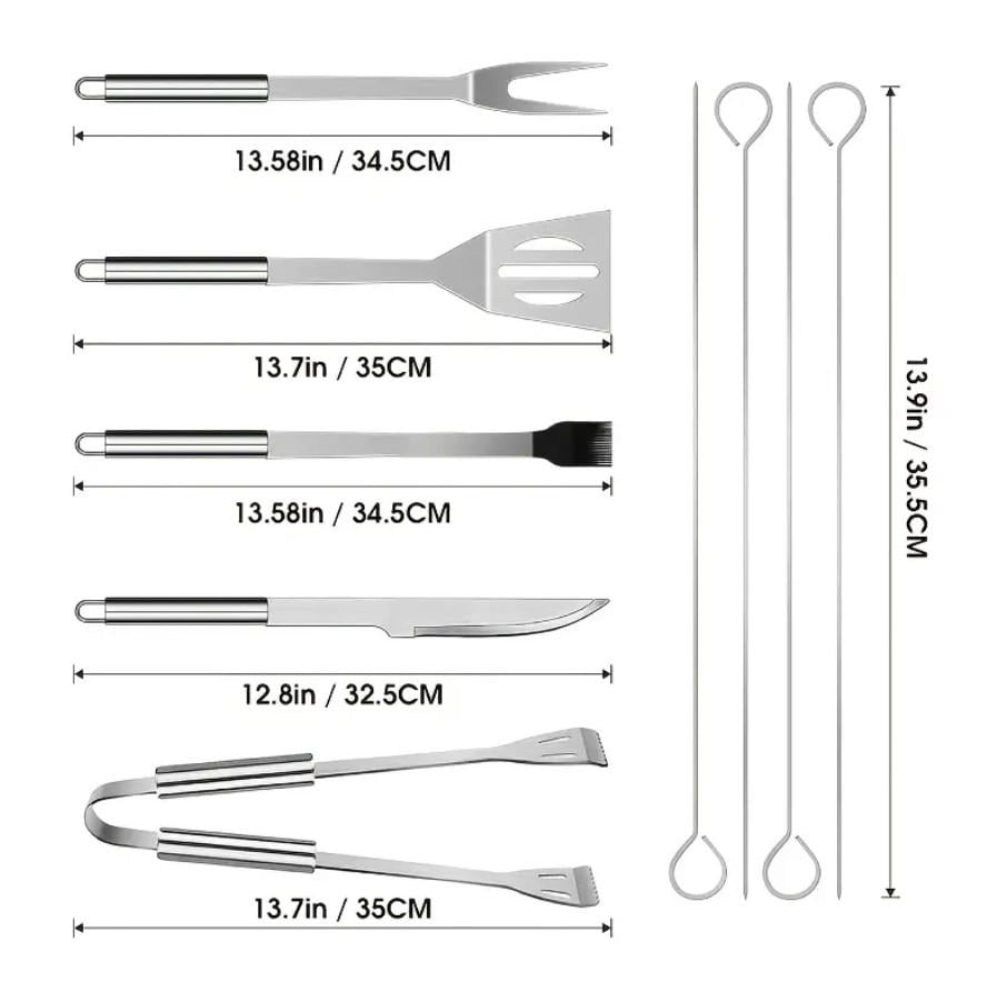 Набір для грилю та мангалу 9 предметів з чохлом (187) - фото 3