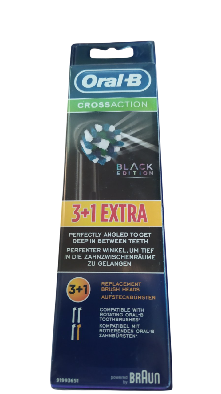 ᐉ Насадки для електричної зубної щітки Oral-B 3+1 шт. Black (004441B) • Краща ціна в Києві, Україні • Купити в Епіцентр