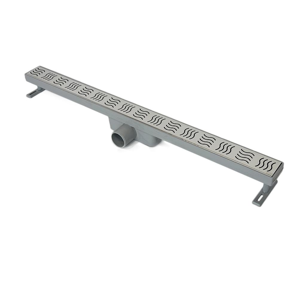 Трап душевой Sanpreis CLASSIC горизонтальный с гидрозатвором решетка волна 80 см Трап душевой Sanpreis CLASSIC горизонтальный с гидрозатвором решетка волна 80 см