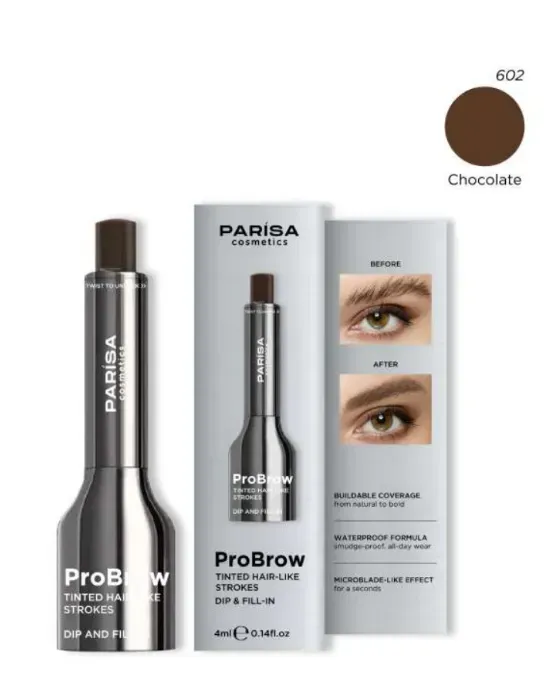 Стойкий тинт для бровей PARISA COSMETICS ProBrow Tint PBT-01 тон №602 Chocolate