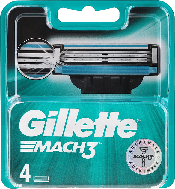 Лезвия для бритья Gillette Mach3 4 шт. (mzr1NO)