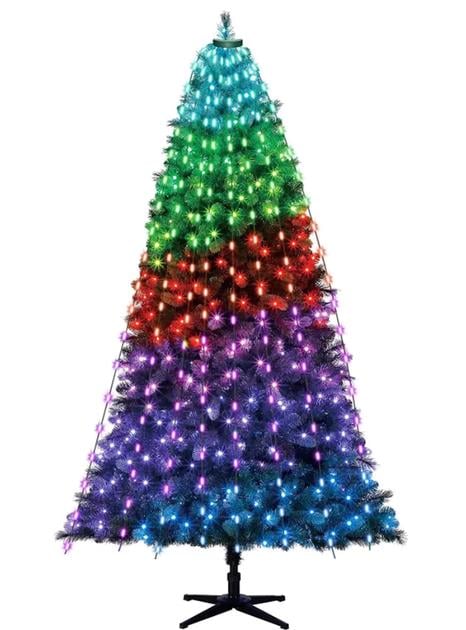 Гирлянда с кольцом на елку Smart RGB 10 нитей по 2 м 200 LED с пультом от USB Гирлянда с кольцом на елку Smart RGB 10 нитей по 2 м 200 LED с пультом от USB