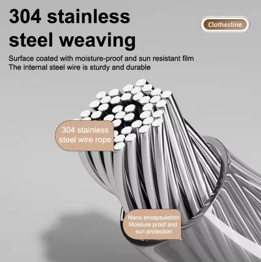 Сушарка для білизни настінна подвійна з фіксатором 5 м White (AC2505D4) - фото 7 Сушарка для білизни настінна подвійна з фіксатором 5 м White (AC2505D4) - фото 7