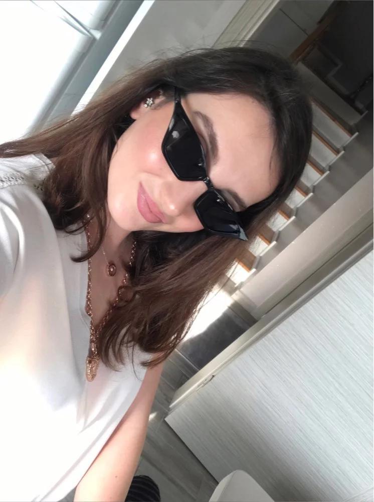 Очки винтажные солнцезащитные с острыми углами Красный с черным - фото 5 Очки винтажные солнцезащитные с острыми углами Красный с черным - фото 5