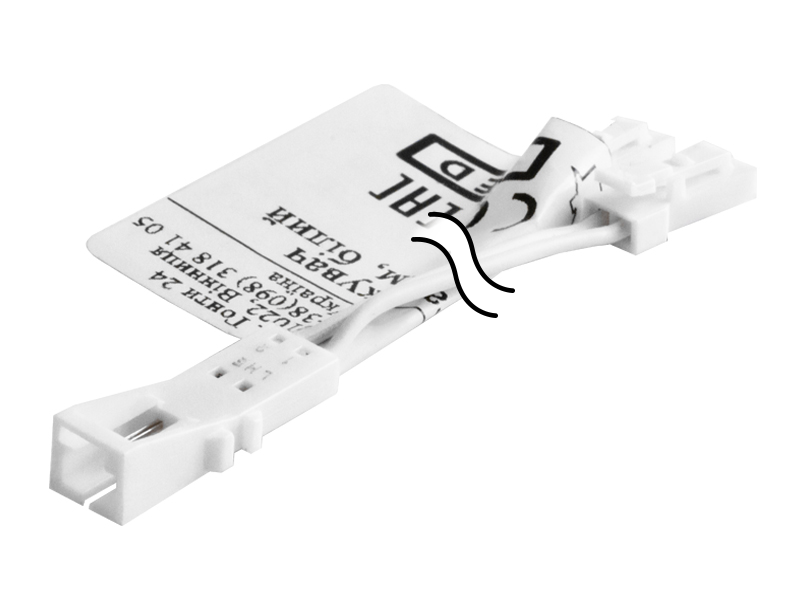 Розгалужувач з MINI AMP C2542-H02 мама + C2541-H02 тато 2 шт 150 мм LED Білий