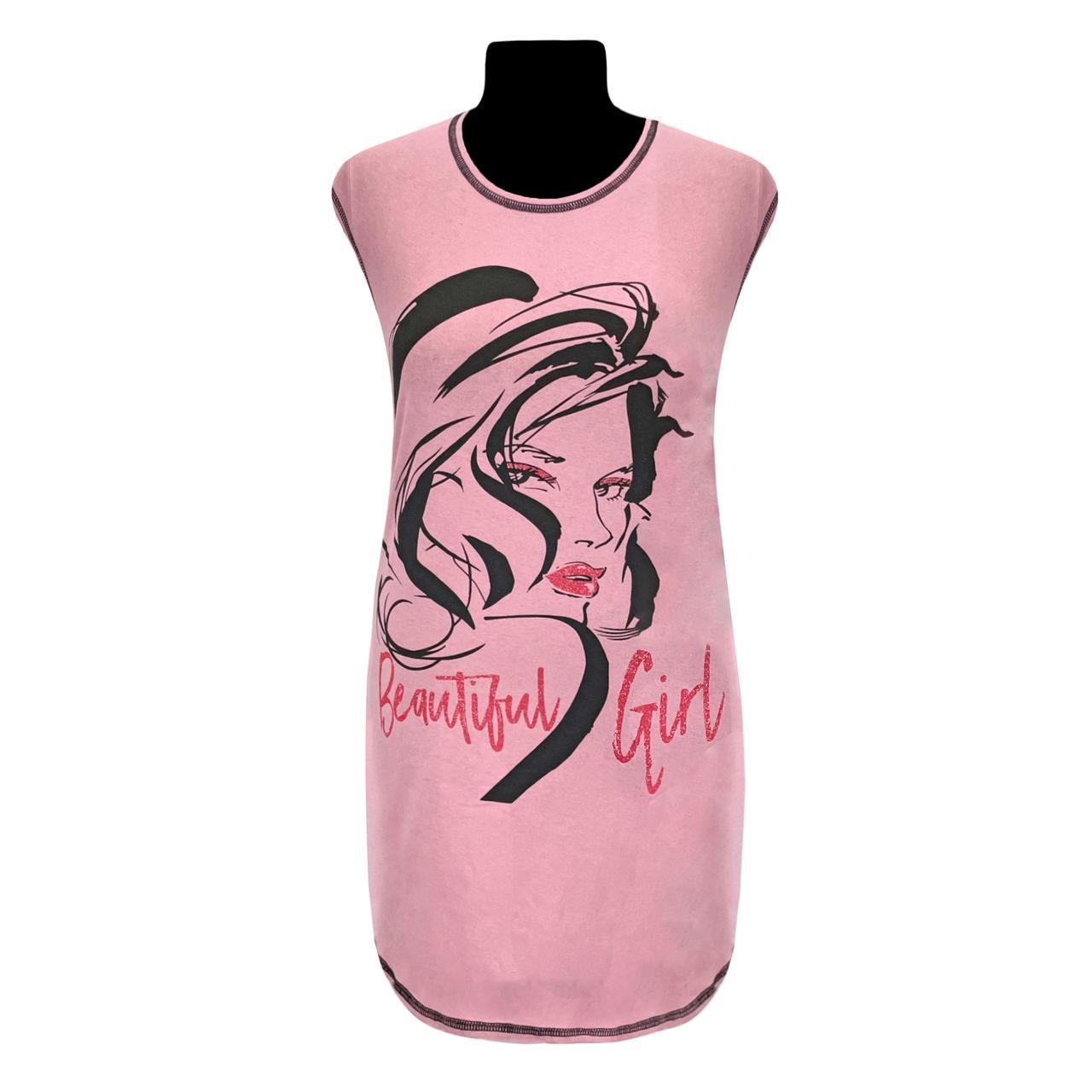 Туника женская летняя 930 Beautiful girl р. 44/46 Пудровый (1773562943) - фото 1