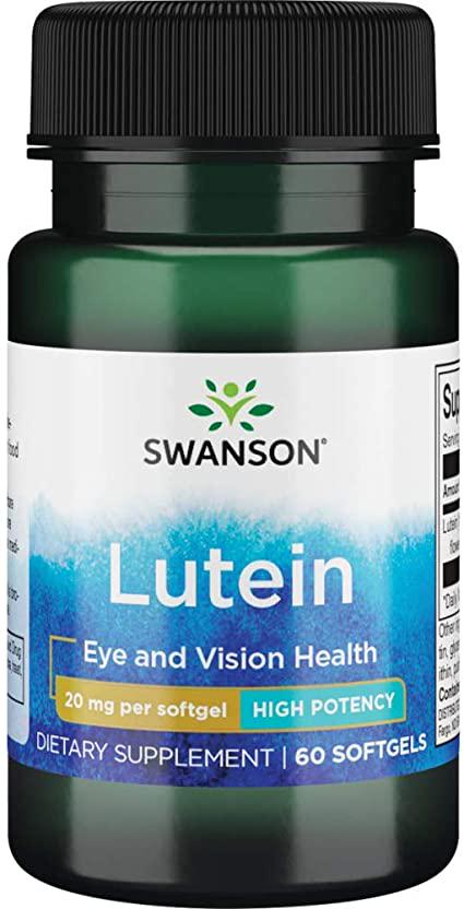 Лютеин Swanson Lutein High Potency 20 mg 60 softgels