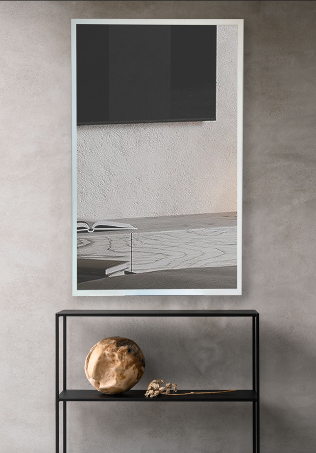 Дзеркало в рамі CRYSTAL GLASS 2290 1350х500 мм Білий (С3770)