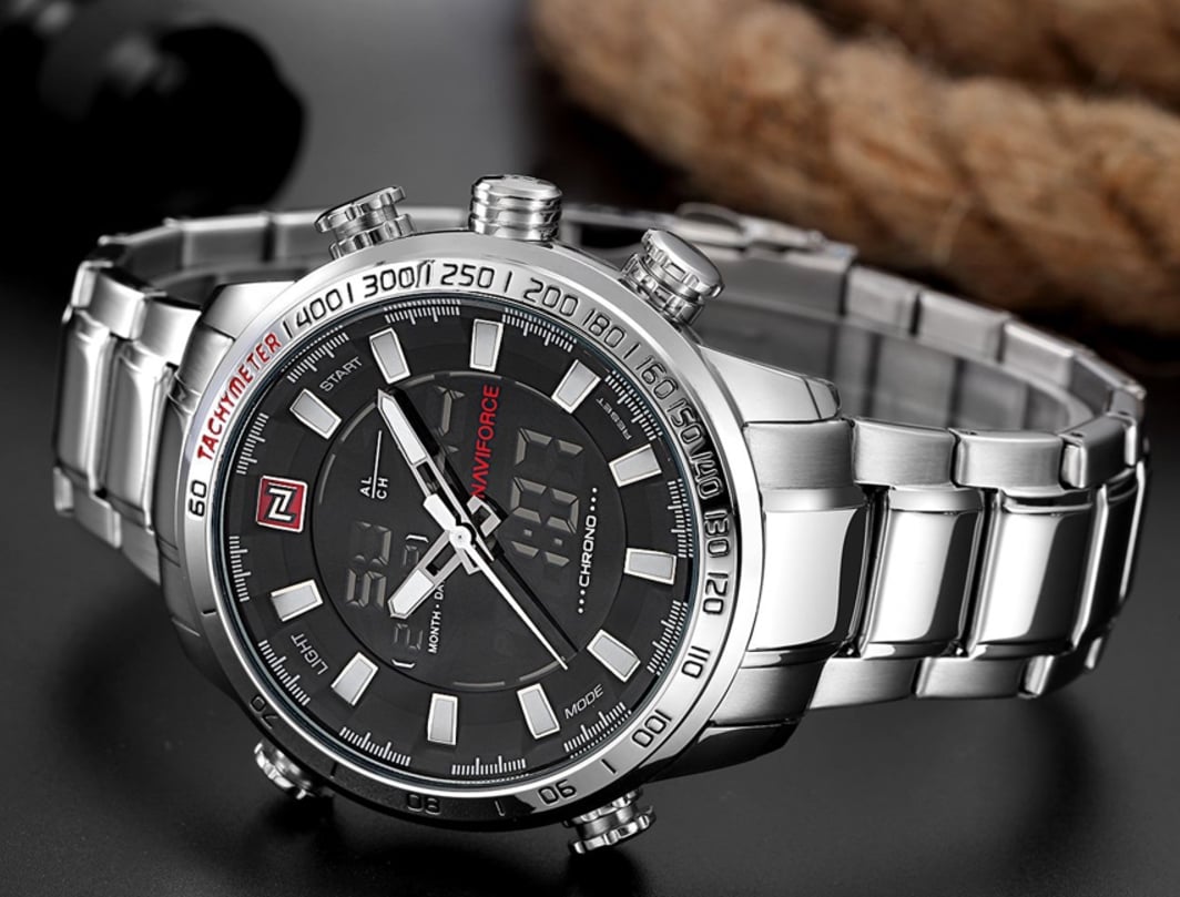 Часы наручные мужские Naviforce Savonna Silver (9093) - фото 6