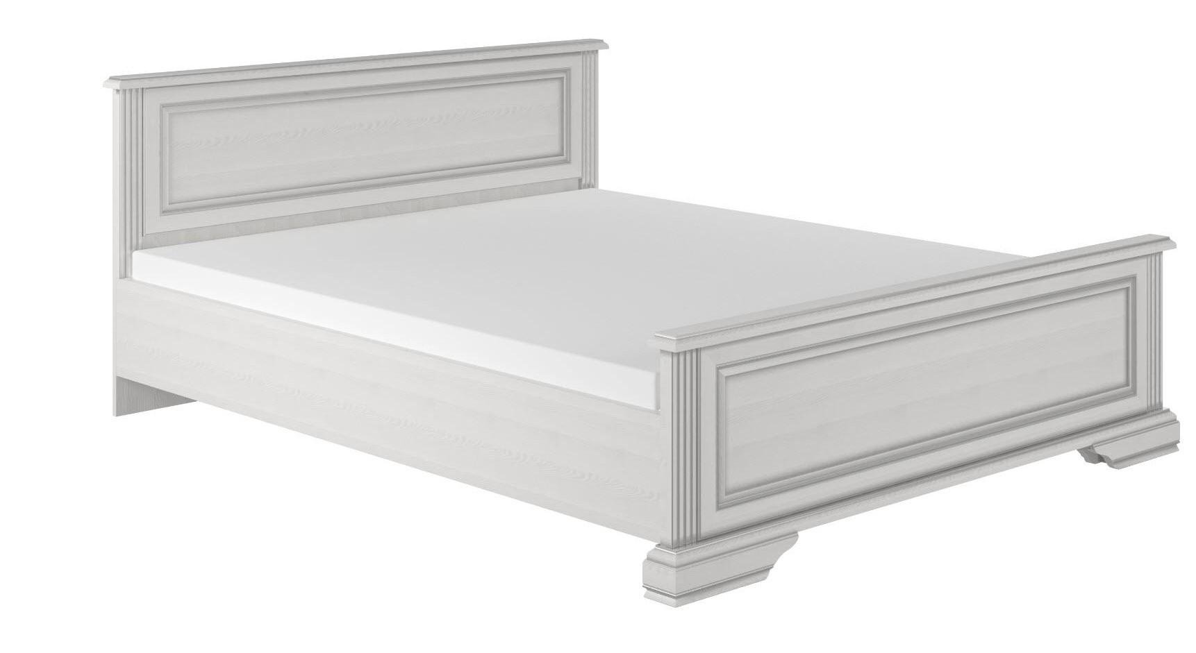 Кровать двуспальная Gerbor Holding Вайт 160 ДСП/МДФ Ясень снежный/Сосна