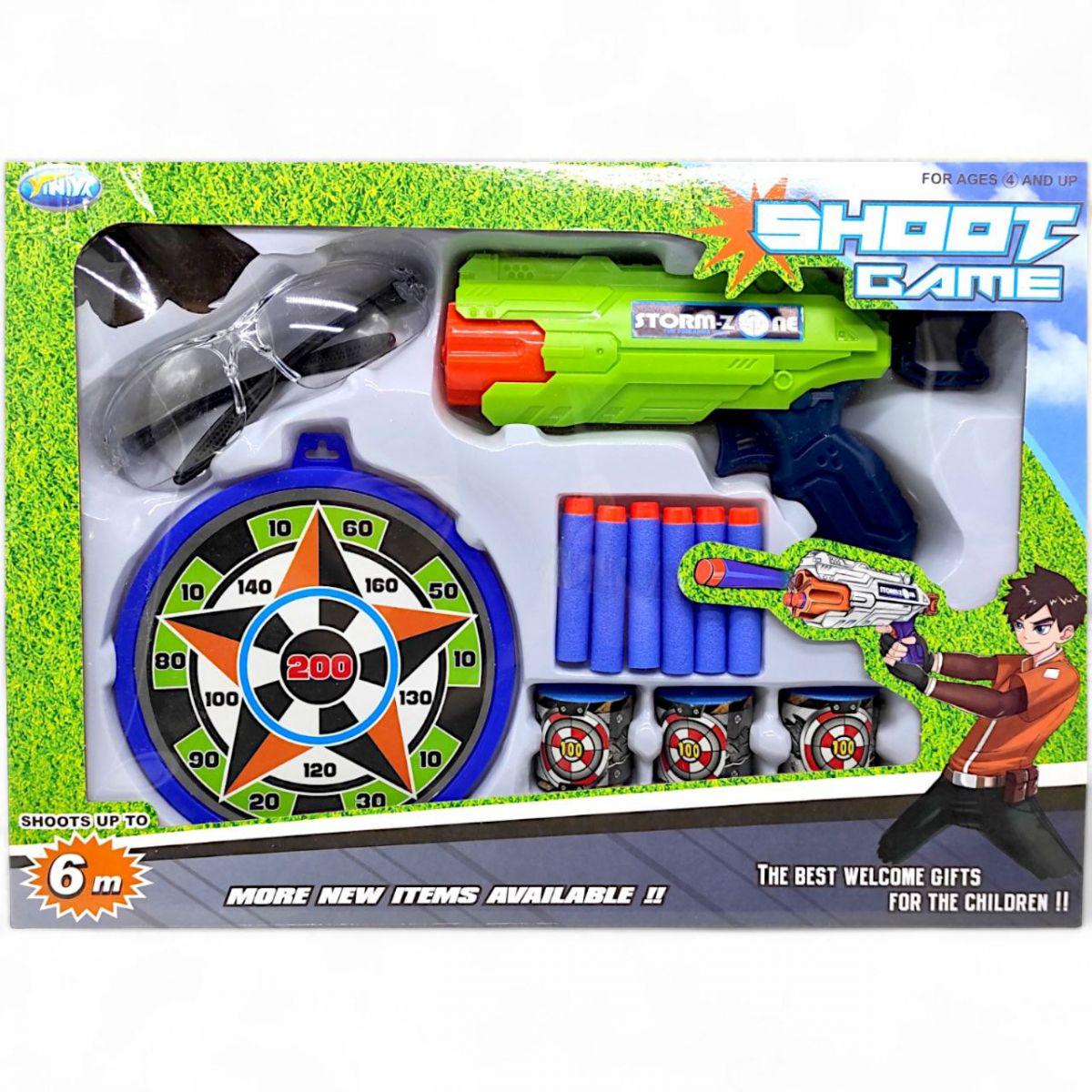 Детский бластер Shoot Game на поролоновых патронах Зеленый (251470)