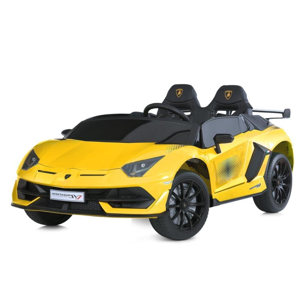Детский электромобиль Машина Lamborghini 24V до 60 кг с пультом Желтый (DE-169-E-678)