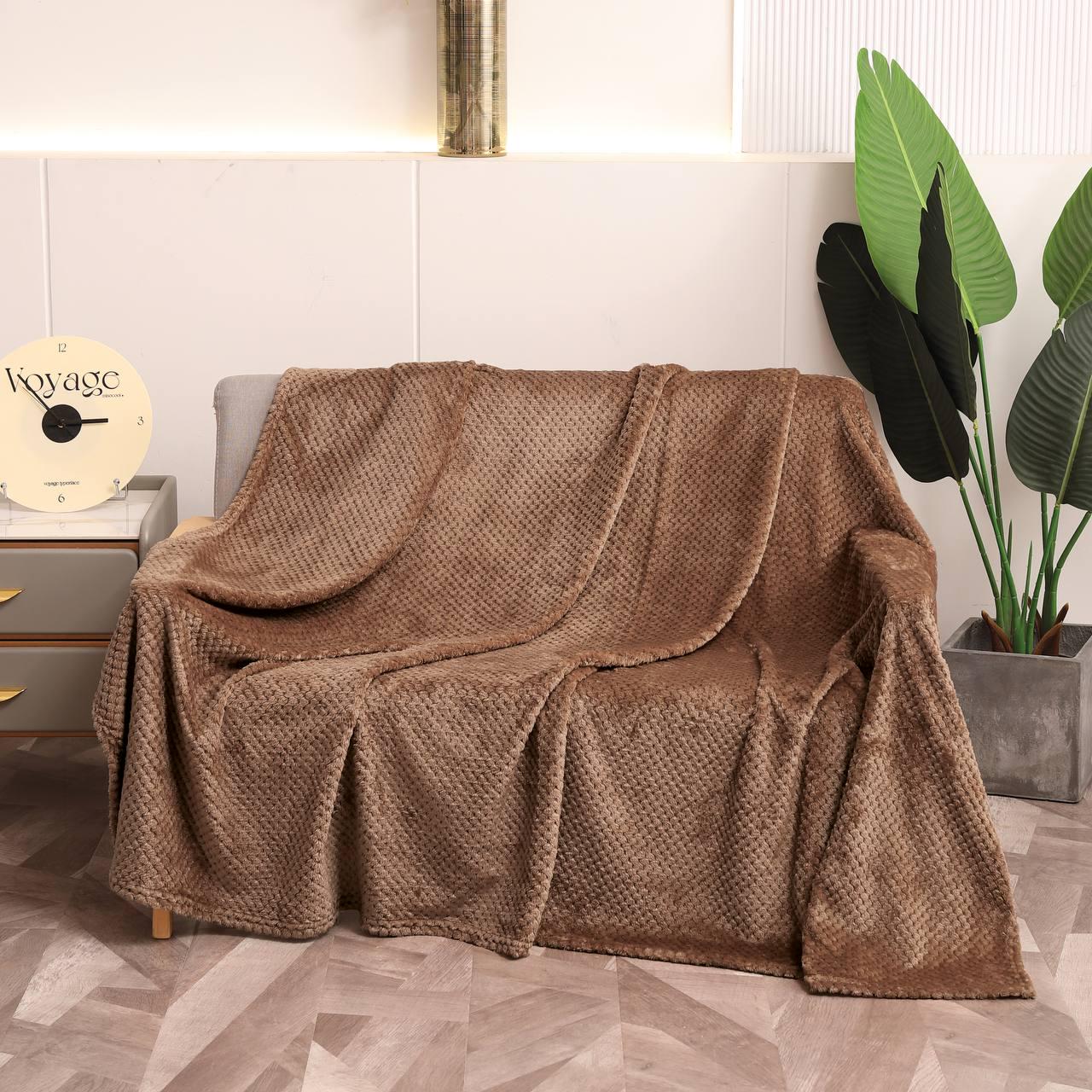Плед-покрывало Malloory Home Велюр Бамбук 180x200 см Коричневый (1859-7) - фото 1 Плед-покрывало Malloory Home Велюр Бамбук 180x200 см Коричневый (1859-7) - фото 1
