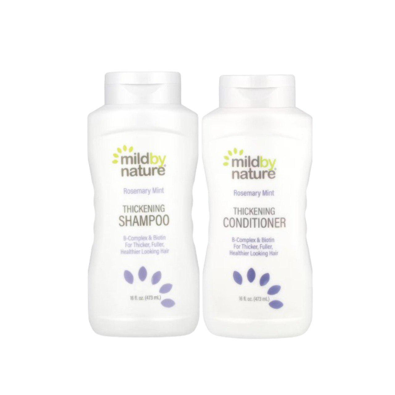 Набор для густоты волос Mild By Nature витамины группы B/Биотин/Розмарин/Мята шампунь 473 мл/кондиционер 473 мл (25043185)