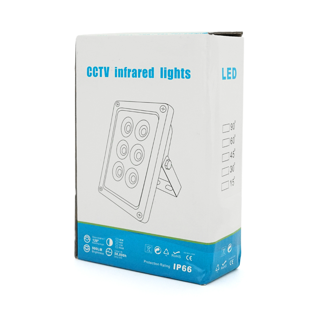 Прожектор инфракрасный VOLTRONIC LW6-50IR006-12 6 диодов для видеонаблюдения дальность 50 м угол 120° (33315) - фото 2 Прожектор инфракрасный VOLTRONIC LW6-50IR006-12 6 диодов для видеонаблюдения дальность 50 м угол 120° (33315) - фото 2