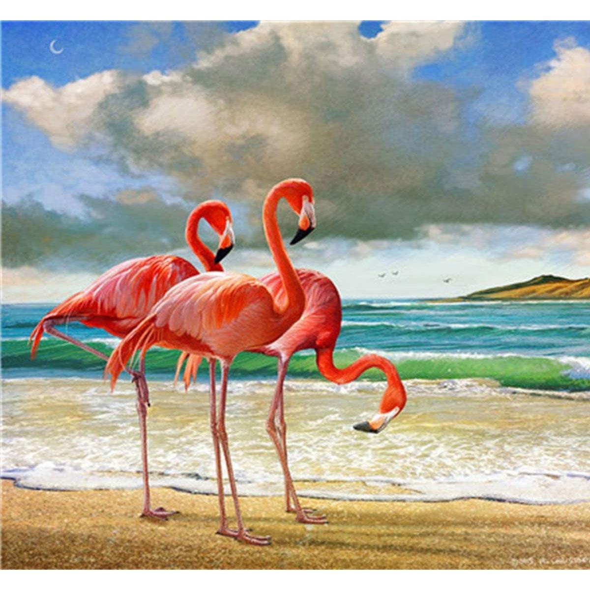 Алмазна мозаїка Santi Рожевий фламінго 30х40 см (954072)