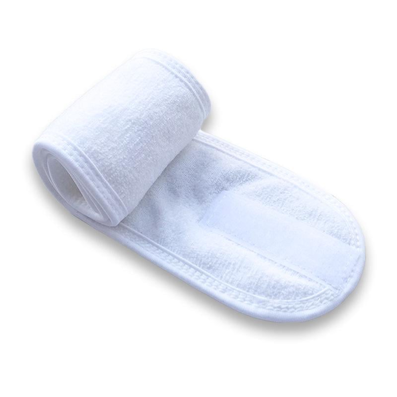 Пов'язка на липучці махрова косметологічна універсальний розмір Білий (29462)