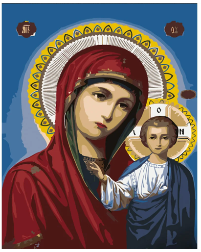 Картина по номерам Strateg Богородица 30x40 см (SS6739)