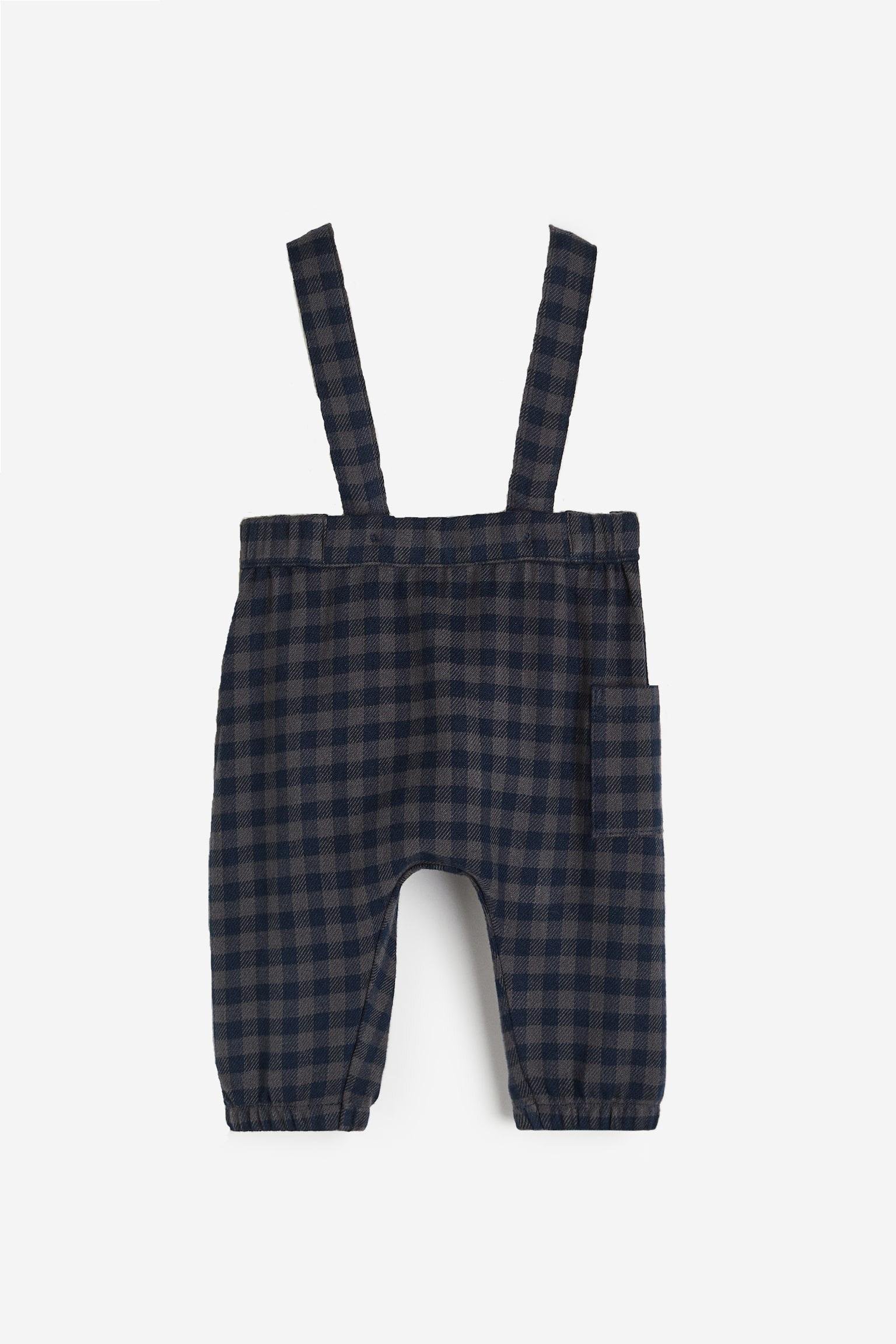 Штани з підтяжками H&M 50 см Синьо-сірий (X17101114552)