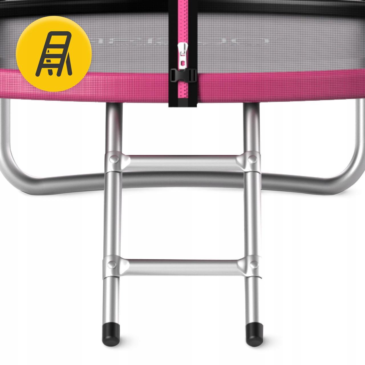 Батут с наружной сеткой 4FIZJO Classic 8FT 252 см Black/Pink (P-5907739314536) - фото 8