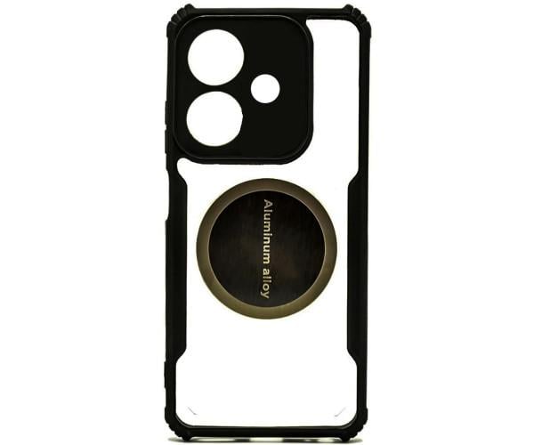 Чехол - накладка Acryl Cooling Armor для Realme C61 с металлической пластиной, Black