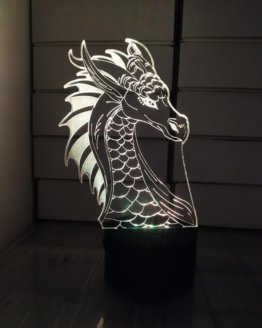 3D-ночник Леди дракон несколько подсветок/на батарейках/220V (1523711658)