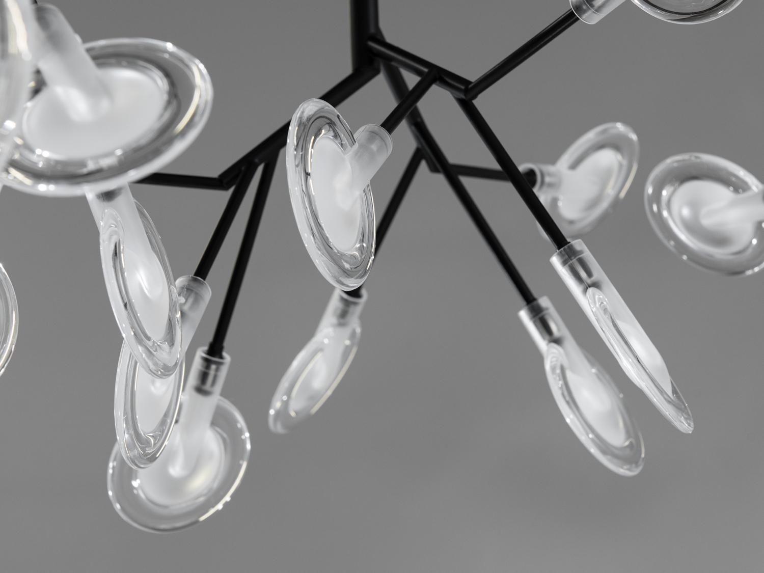 Люстра підвісна Світлячок 54 ламп Чорний (Y887-54C BK) - фото 4